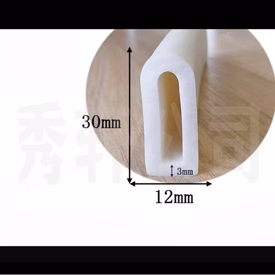 Dichtungsstreifen-Gummiprofil, 8 x 8/9 x 9/10 x 10, rechteckiger Hochtemperatur-Silikonkautschuk-Dichtungsstreifen