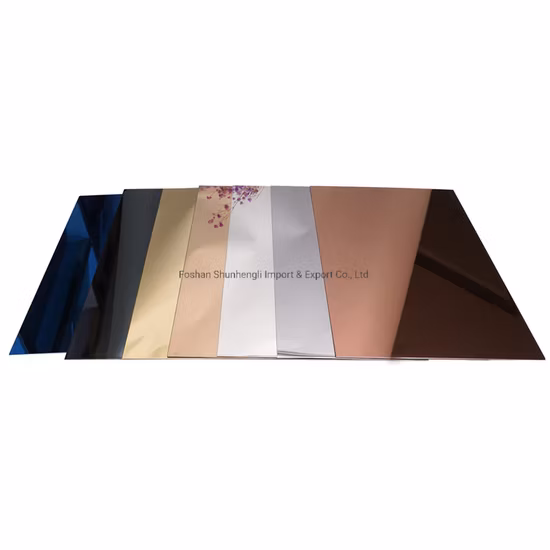 201 304 316 Grad Edelstahl 8K Spiegel Nr. 4 Gebürstetes Grad-Dekorpaneel Edelstahlblech und -platte